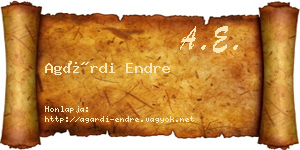 Agárdi Endre névjegykártya