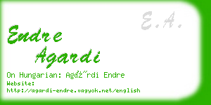 endre agardi business card